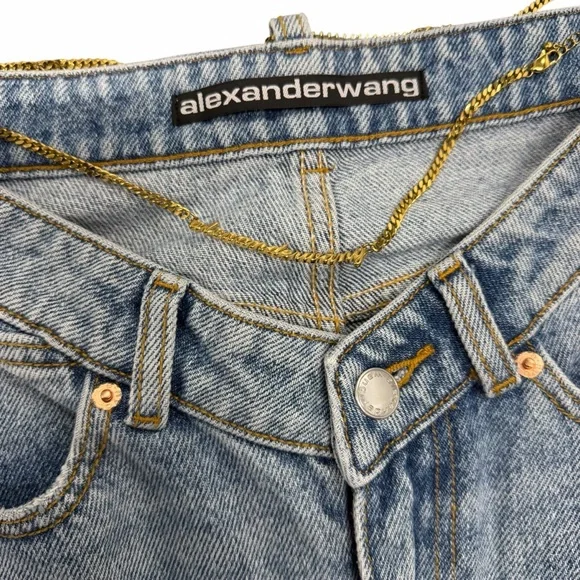 Alexander Wang Light Wash Chain Jeans Size 24
